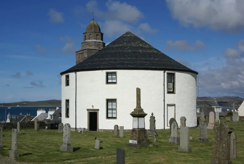 Kilarrow Parish Church, the local landmark of PA43